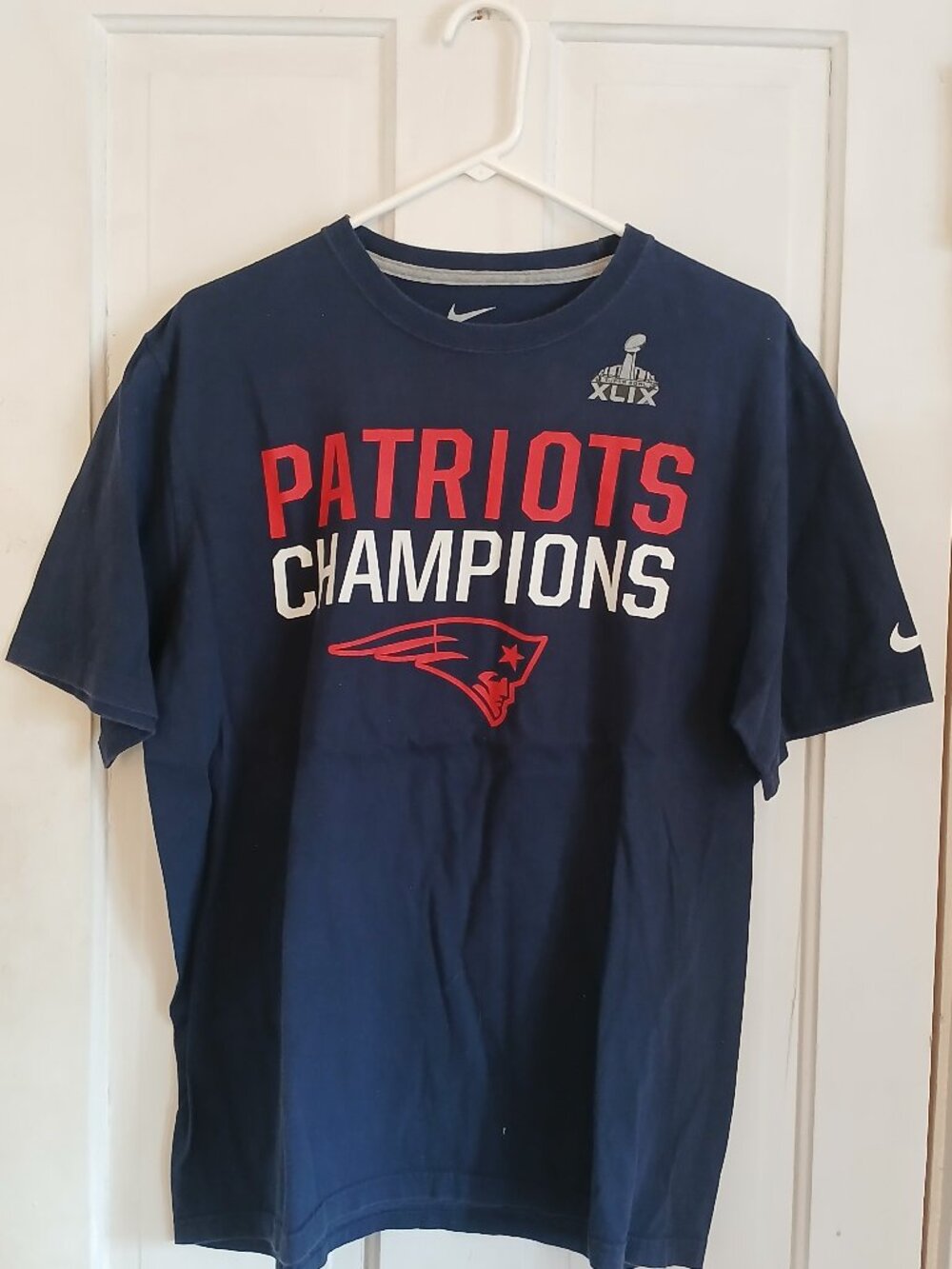 New England Patriots Blue Short Sleeve T Shirt by Nike - Size XL
